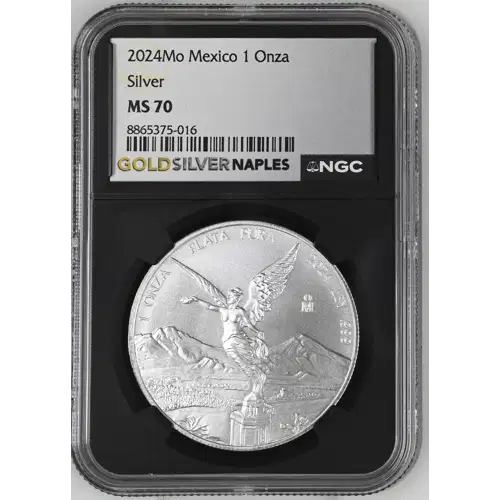 2024Mo - 1 Onza Libertad Silver Coin - Mexico - NGC MS70 (S14-B19)